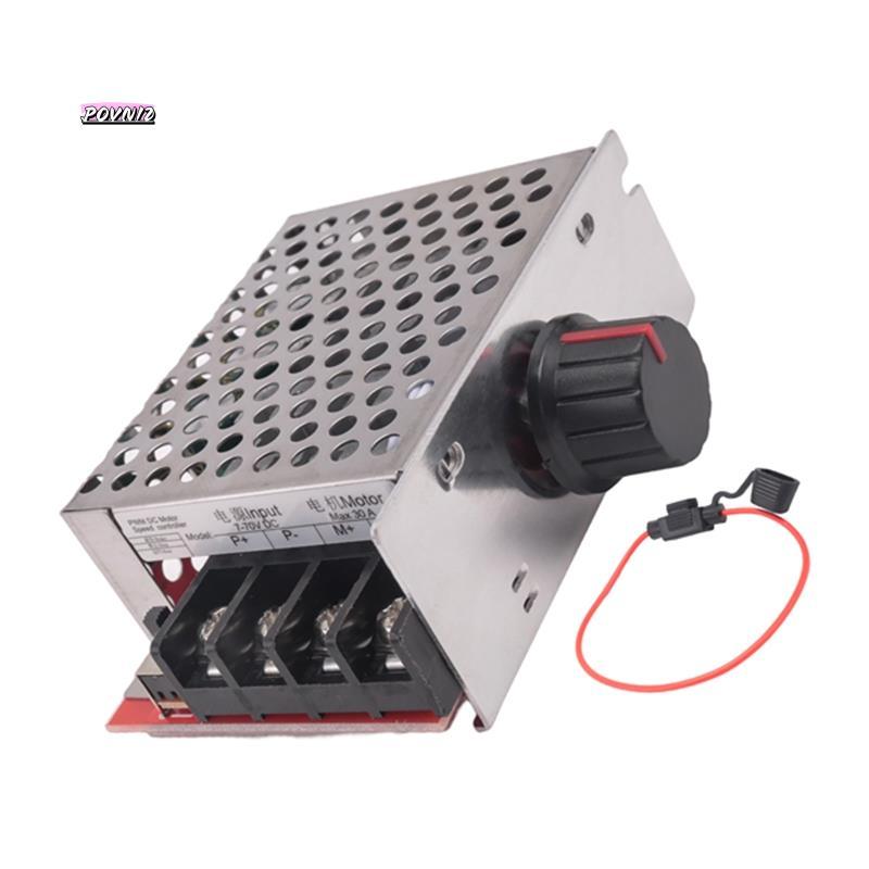 7-70V 30A Bộ điều khiển tốc độ động cơ DC DC Điều khiển công tắc 12V 24V 36V 48V với cầu chì 30 Amp