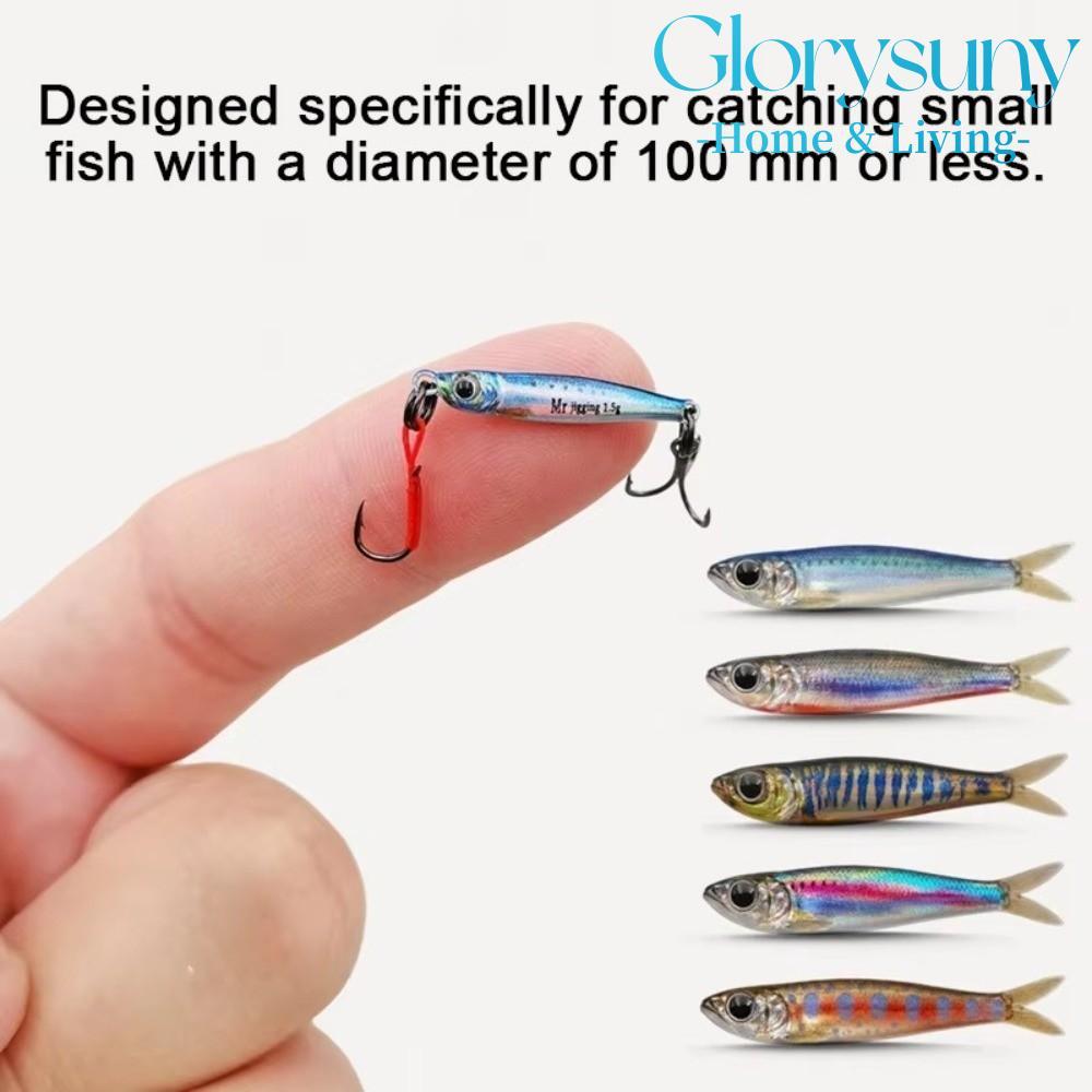 GLORYSUNY Mini Jig Mồi, 1,5g Trọng lượng 3g Bionics Design Micro Jigging Mồi, Mini Bionic Mini Shape