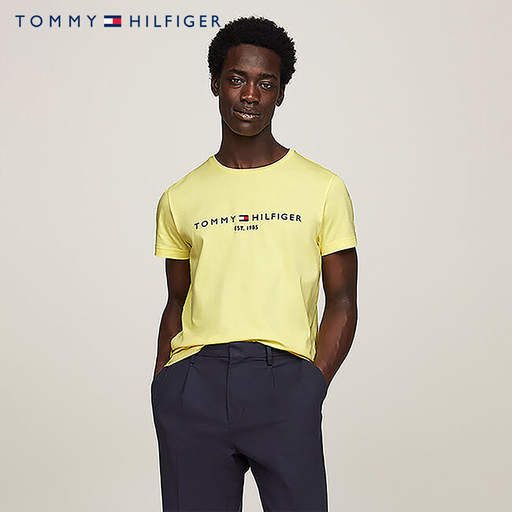 TOMMY HILFIGER - Áo Thun Nam Tay Ngắn Tommy Logo Tee MW0MW11797ZIN