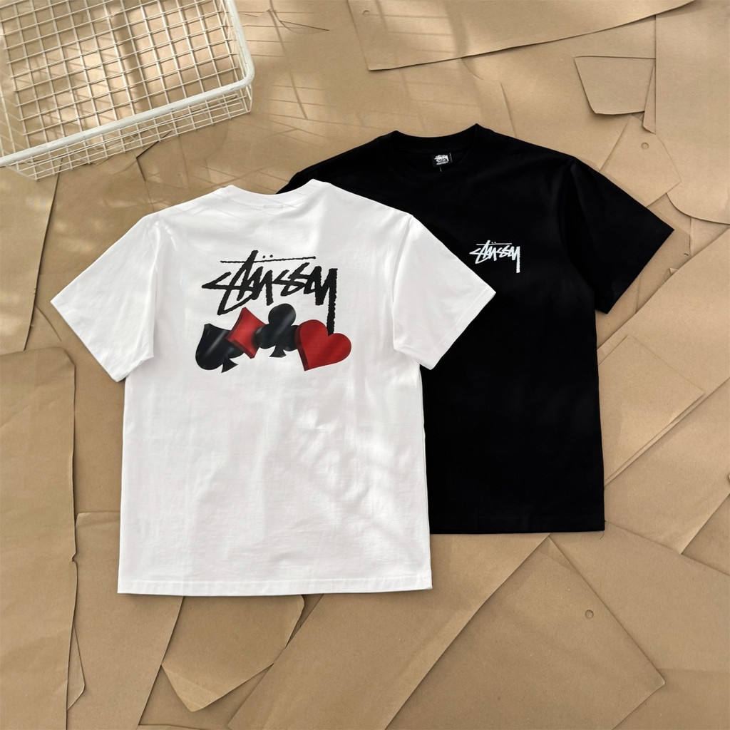 Stussy tee / Stussy Nam Nữ Áo Thun In Hình Áo Thun Công Sở Áo Thun Rời Áo Tên Lớn Hip-Hop