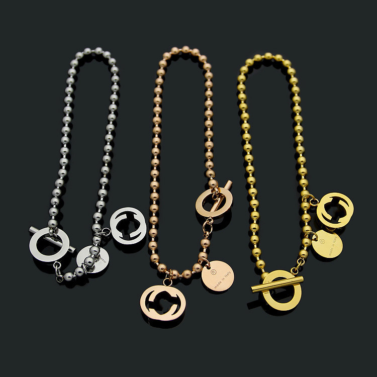 ICHY Round bead clasp couple's bracelet, steel hollow chain for men and women ot Bracelet g Titanium