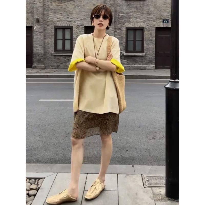 [Thời gian có hạn Seckill] Thiết kế Sense Leopard In dáng ôm hơn Váy nữ Mùa hè Phong cách mới Thắt lưng thun Retro Cao Cấp Váy chữ a phù hợp