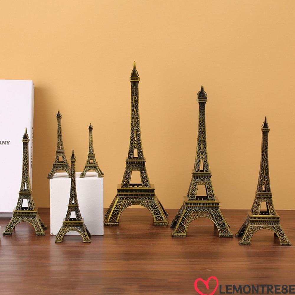 Tượng tháp Eiffel LEMONTREE, Thiết kế tinh tế Mô hình tháp Eiffel 7 kích cỡ, Kim loại đồng có hộp Đồ