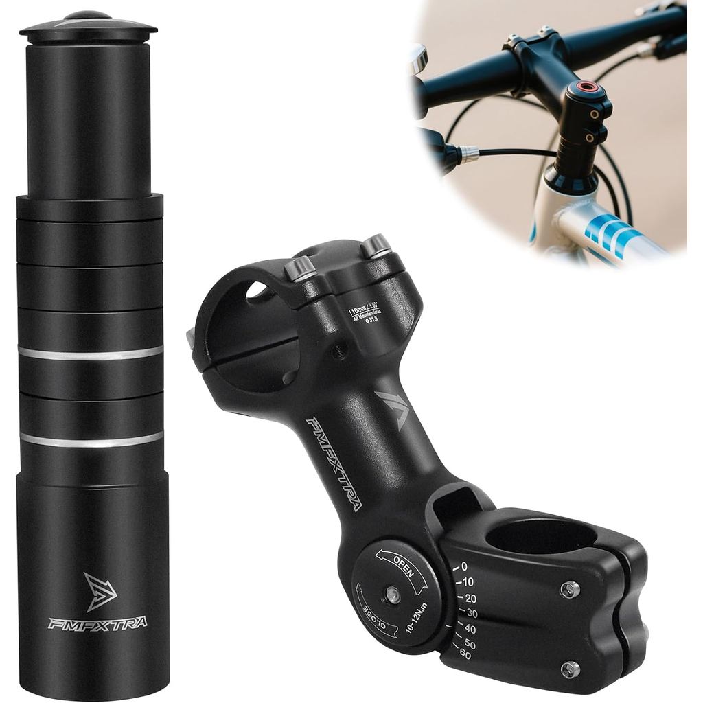 Máy nâng thân xe đạp HAQQI & Thân xe đạp MTB có thể điều chỉnh, Thân xe 31,8mm có thể điều chỉnh ± 6