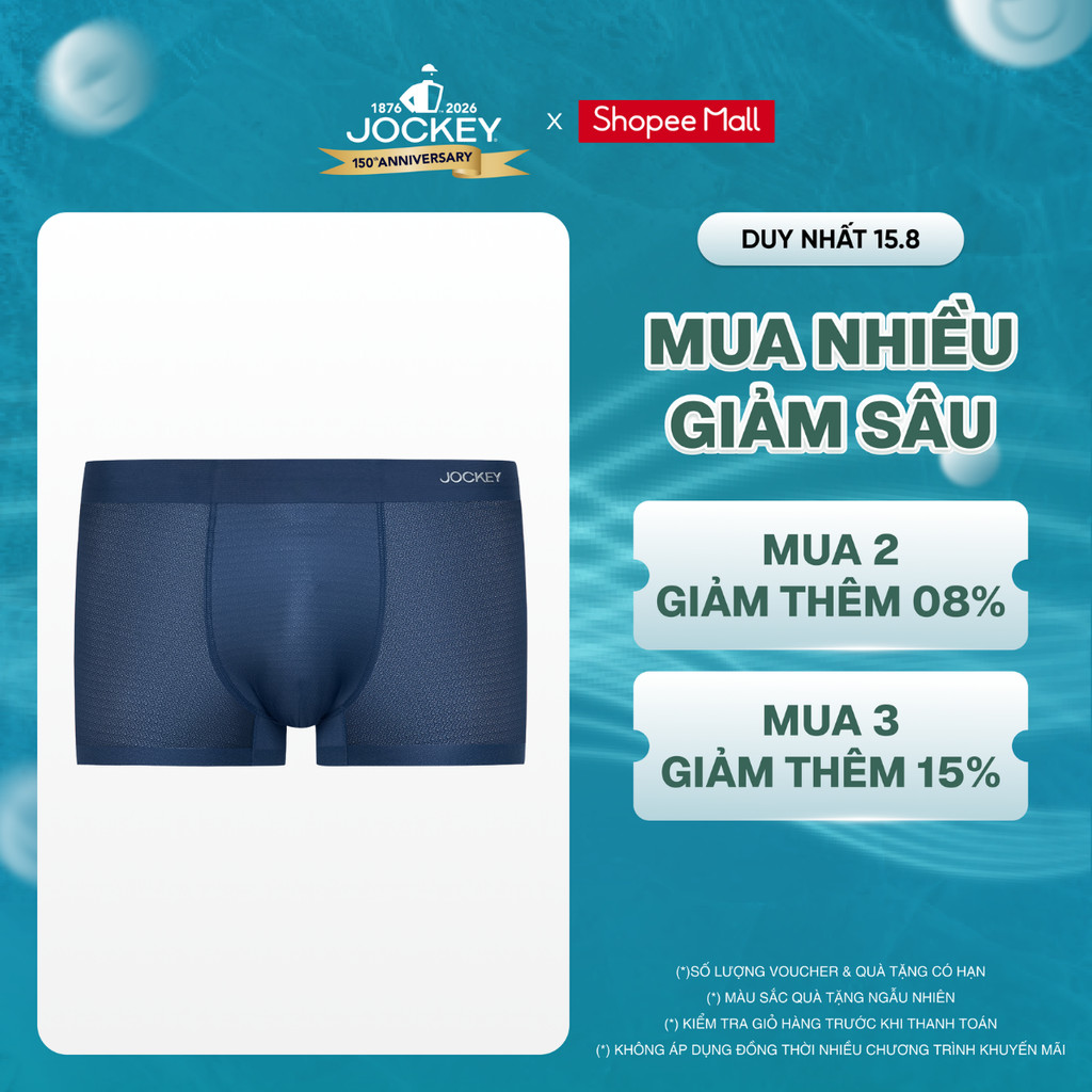 Quần Lót Nam Jockey Dáng Trunk Thoáng Khí Kháng Khuẩn, Co Giãn 4 Chiều, Không Đường May - J4058