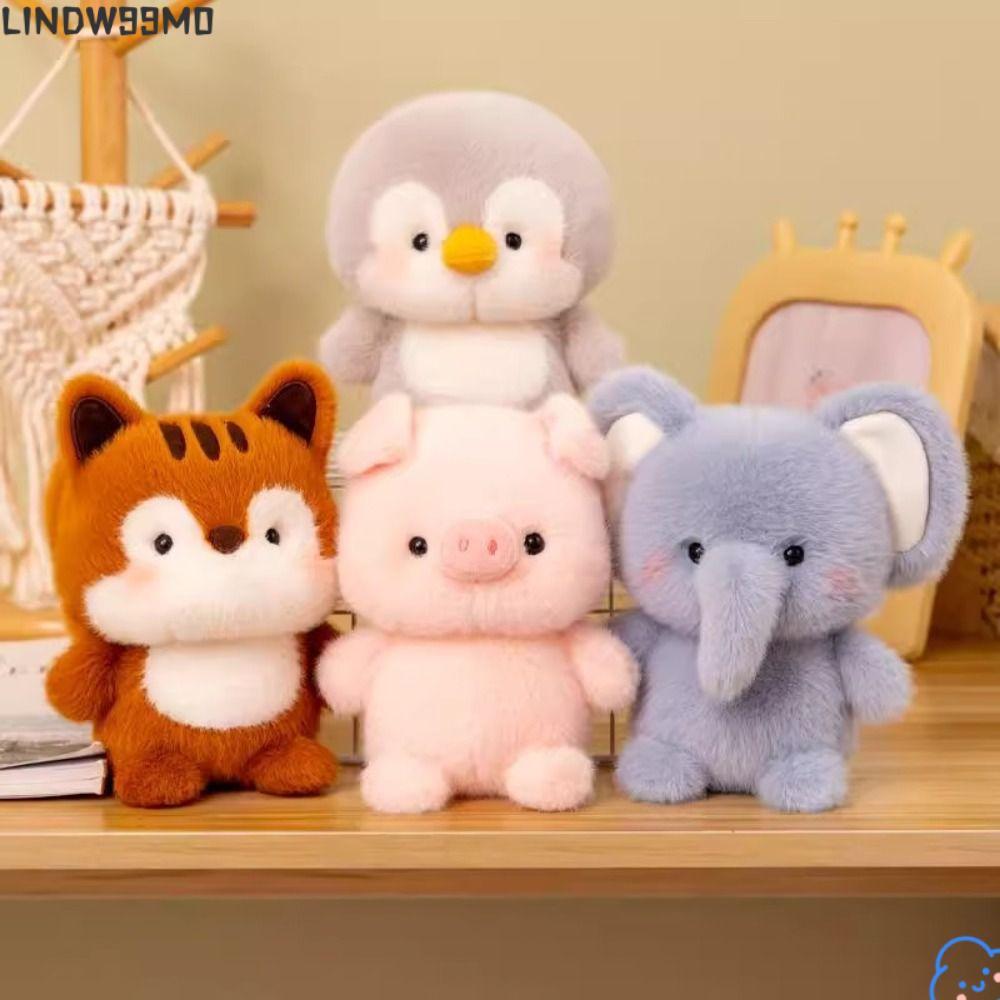 LINDW99M0 Búp Bê Đồng Hành Sang Trọng, Gối Thú Nhồi Bông Gấu, Voi Dễ Thương Siêu Mềm 16cm Động Vật S