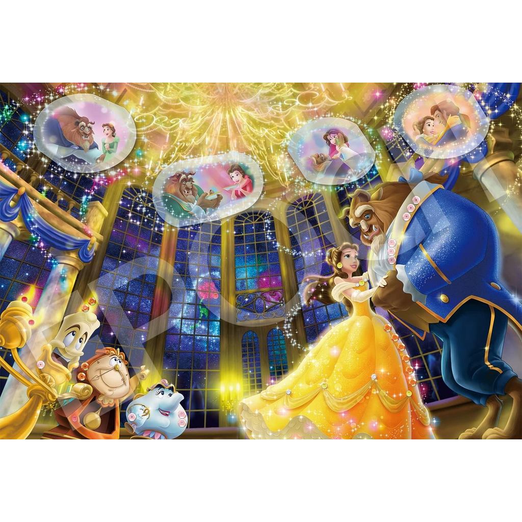 EPOCH 300 Piece Jigsaw Puzzle Disney Beauty and the Beast 300 Pieces (26 x 38cm) 73-313 with glue an