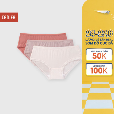Combo 3 quần lót nữ CANIFA dáng basic 6US25A002