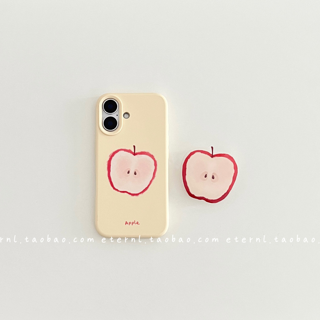 ốp lưng iphone có dây đeo ốp lưng iphone 12 thường Ins Dễ Thương Trái Cây Đỏ Chân Đế 17pro Thích Hợp