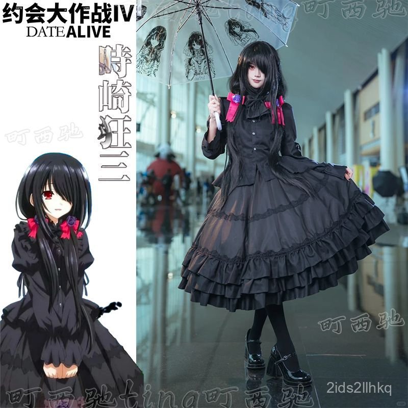 Trang phục cosplay Tokisaki Kurumi Date A Live váy gothic anime phong cách