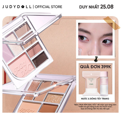 Phấn Mắt 7 Màu JUDYDOLL All-In-One Palette Đa năng Kẻ mắt Má hồng Tạo khối Bắt sáng Mềm mịn Lên màu tốt Dễ tán Có nhũ mắt lấp lánh 8,5g