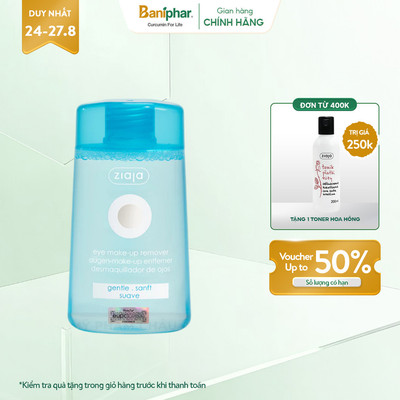 Nước Tẩy Trang Dịu Nhẹ Cho Mặt Và Mắt Ziaja Eye Make-up Remover 120ml