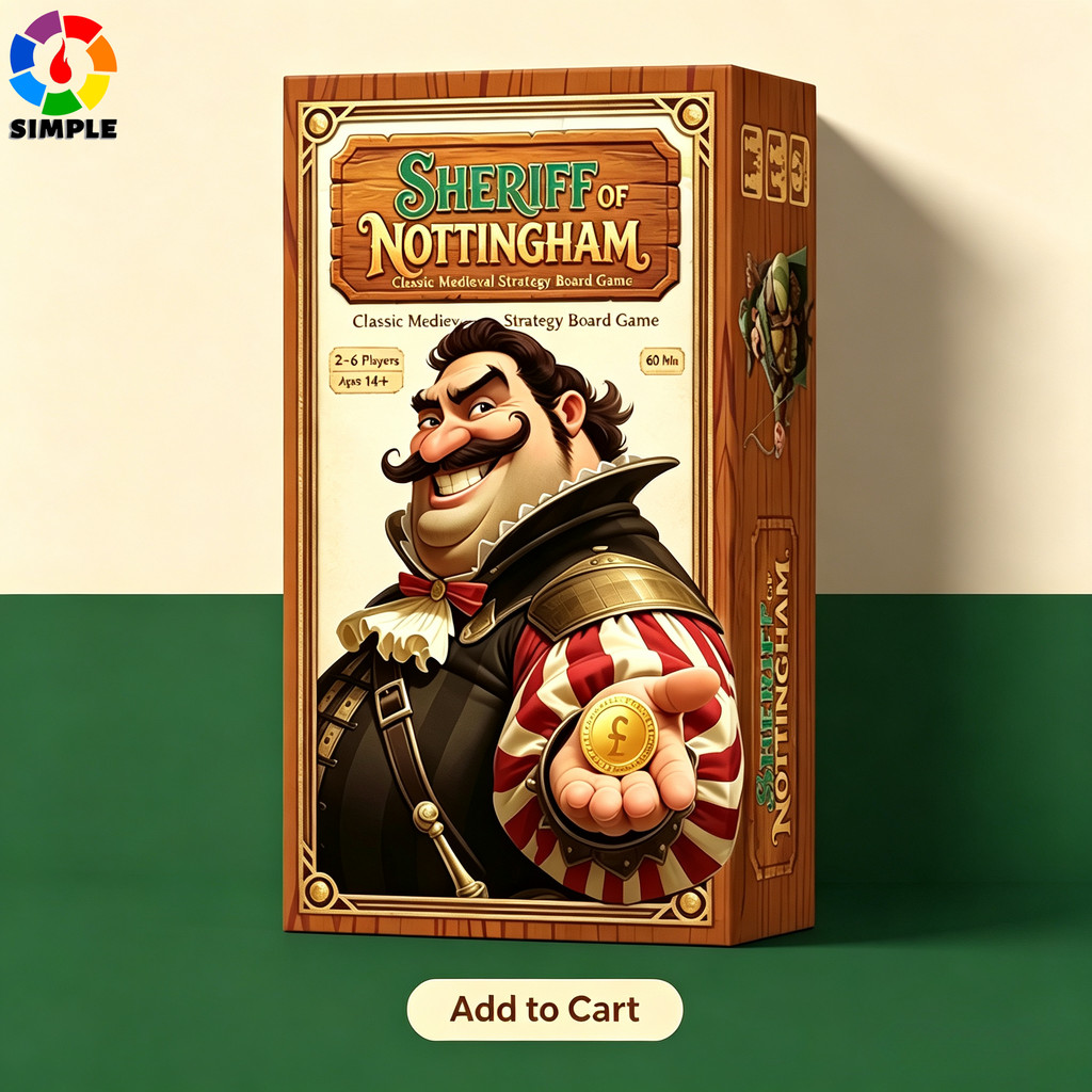 Sheriff of Nottingham Board Game｜Bluffing & Strategy Game for 2‑6 Players