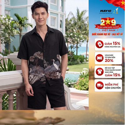 Bộ quần áo lanh nam May 10 mã 060126245ON 10