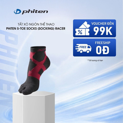 Tất Xỏ Ngón Cổ Ngắn Phiten 5 Toe Socks Socking Racer Slim