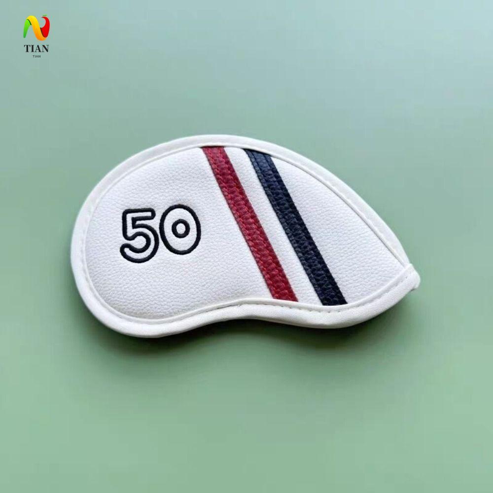 YÊU CẦU IMPACT Golf Wedge Cover, Da PU 56 58 60 Độ Sand Wedge Headcover, Đen / Trắng Big Number 48 5
