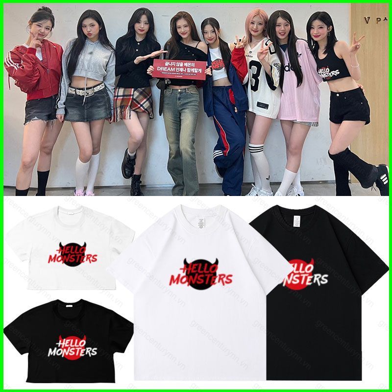 Áo thun GN BABYMONSTER buổi hòa nhạc 2025 HELLO MONSTER cùng phong cách RAMI AHYEON áo ngắn tay NG