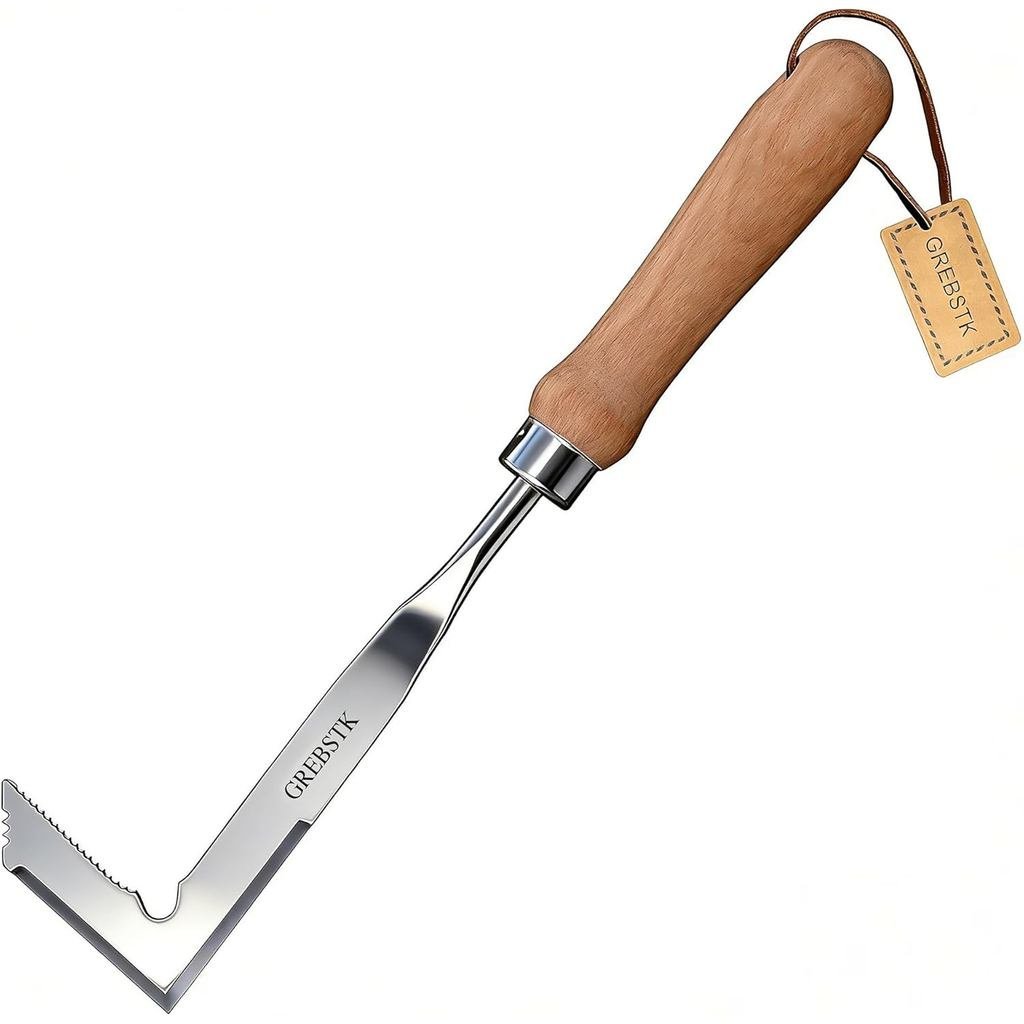 GREBSTK Crack Weeder Crevice Weeding Manual Stainless Steel Gardening Tool | L-shaped blade, razor-s