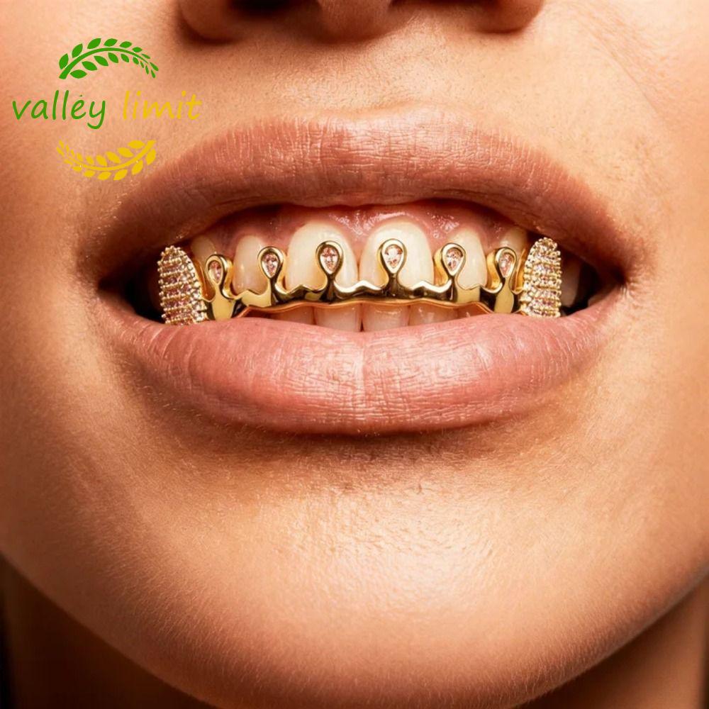 VALLEY LIMIT Hiphop Răng Grillz, Punk Có Thể Tháo Rời Mũ Răng, Hợp Thời Trang Ngộ nghĩnh Unisex Màu 