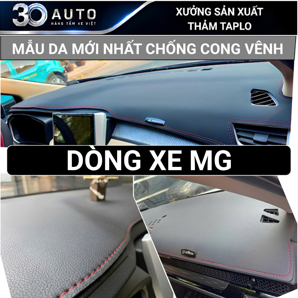 Thảm Taplo Da Cao Cấp Khuôn Đúc Silicon MG5, MG ZS. MG HS, Thảm Phủ Taplo Da Cao Cấp Chuẩn Form, Dày