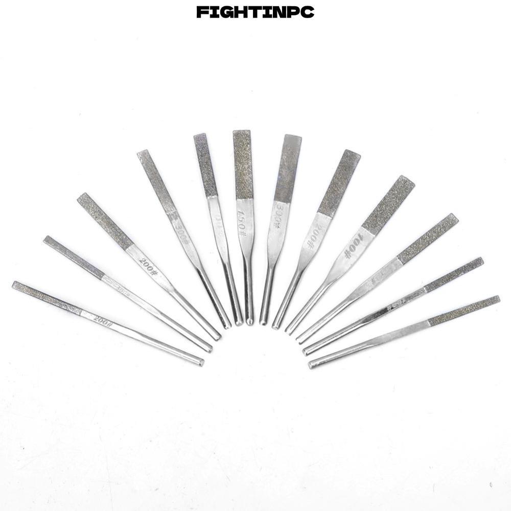 FIGHTINPC 12 Tập Tin, 3 Mm Shank Multi Grit Taper Máy Tập Tin, Chuyên Nghiệp 100 150 200 300 Grit Sh