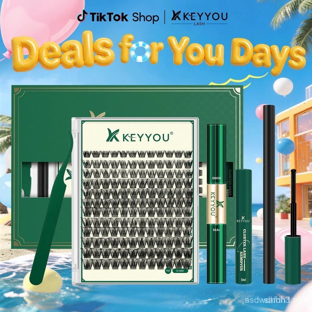 KEYYOUDIY Lông mi cụm, phong cách mùa hè, nối mi chống thấm nước và lâu trôi DC Volume8-18Mixed Eyel