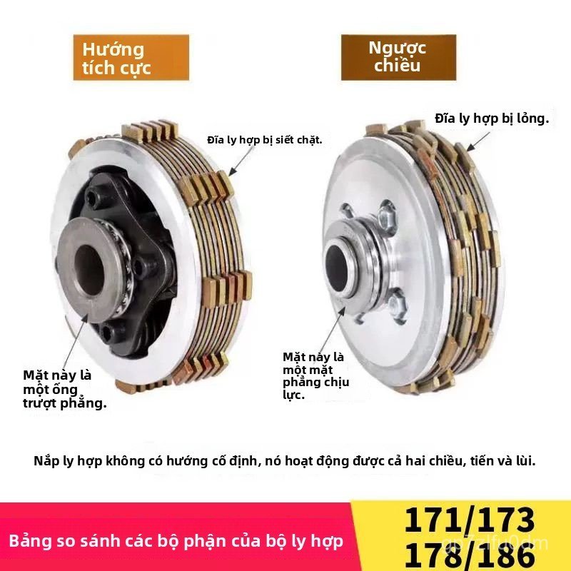 Bộ ly hợp máy xới đất 173 178 186, lõi, vỏ, phụ kiện đầy đủ, bền, dễ thay, bán chạy