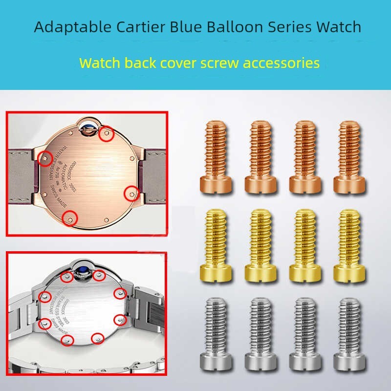 đồng hồ đeo tay đồng hồ đeo tay nữ Thay thế Đồng hồ Cartier Blue Balloon Nắp sau Vít Nắp sau Vít Vít