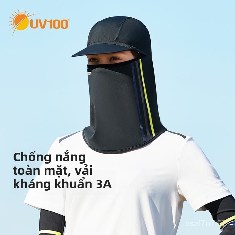 Mũ chống nắng UV100 nam nữ toàn mặt che cổ thoáng câu cá chống tia UV 22369