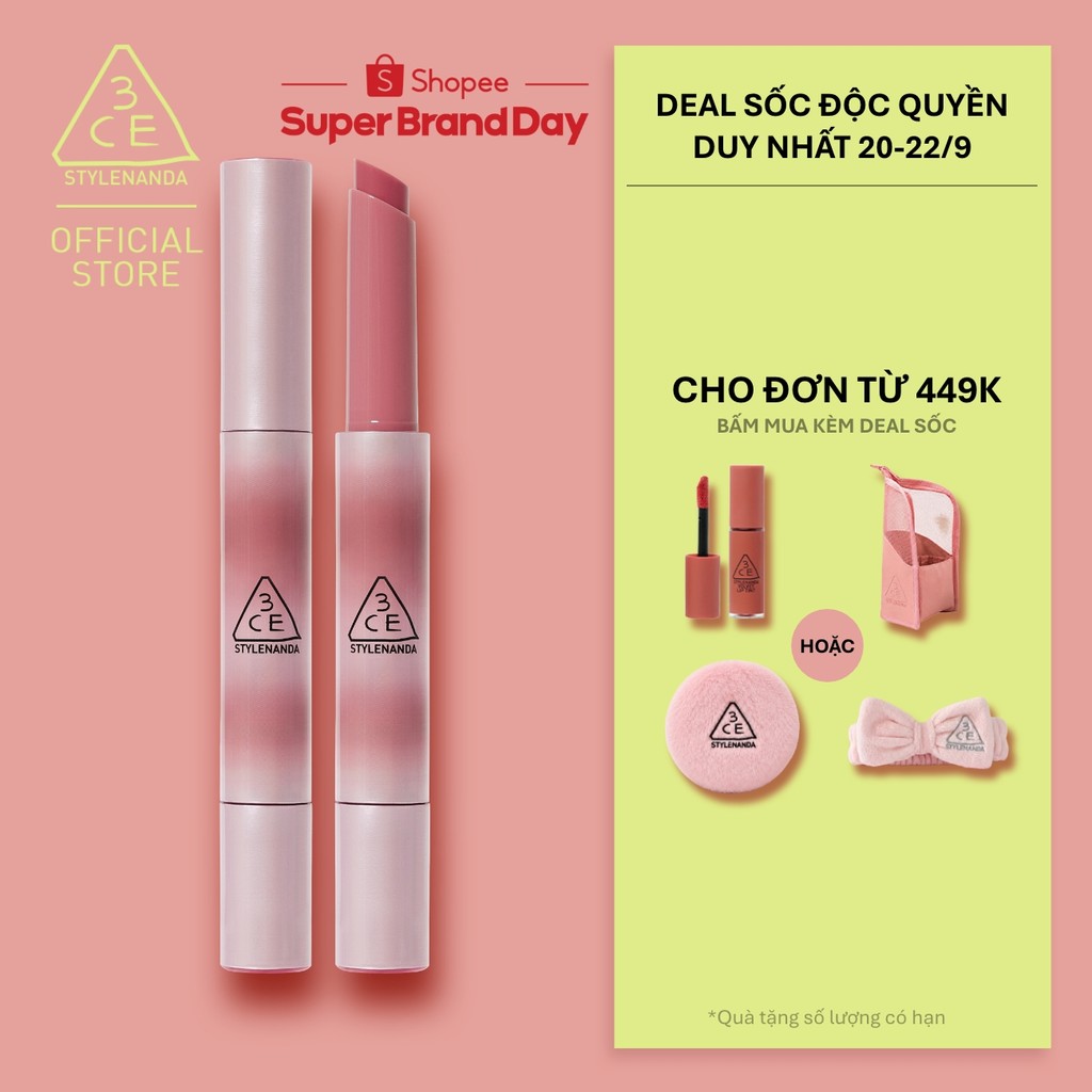 Son bóng dưỡng môi bắt sáng 3CE Shine Reflector (Son vặn 1 chiều)