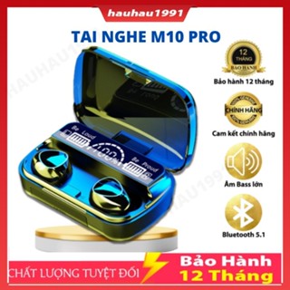 Tai Nghe Bluetooth M10 Phiên Bản Pro Nâng Cấp Pin Trâu, Nút Cảm Ứng Tự Động Kết Nối, Chống Nước, Chống Ồn, Bảo Hành 12 T