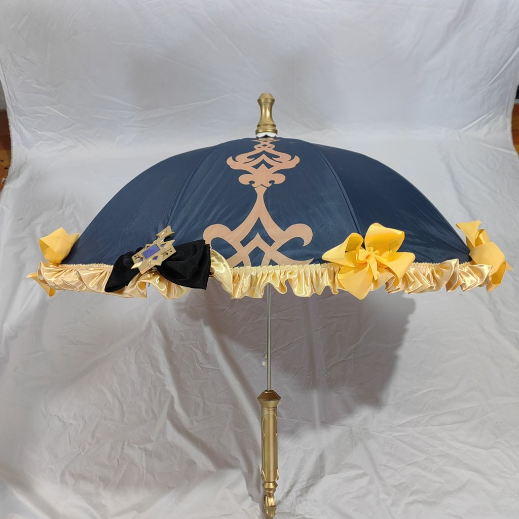 Ô dù cosplay Navia Genshin Impact, đạo cụ cao cấp, hai lớp ren, che nắng tự động hoàn toàn