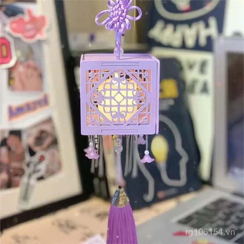 Tết Trung Thu Handmade Di Động Trẻ Em Bằng Gỗ Cung Điện Đèn Lồng Cửa Sổ Hoa Đèn Lồng Cổ Dạ Quang Đèn