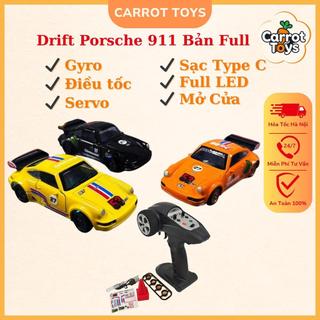  Siêu Xe Ô Tô Điều Khiển Từ Xa RC DRIFT 911 RETRO 1:43 – Gyro Servo Điều Tốc Sạc Type-C Đèn LED Mở Cửa Vỏ Hợp Kim 