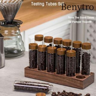 Benytro Ống phân phối hạt cà phê BENYTRO, Ống đựng hạt cà phê kín liều đơn, bằng gỗ đa năng có phễu cà phê Bình thủy tinh tại nhà