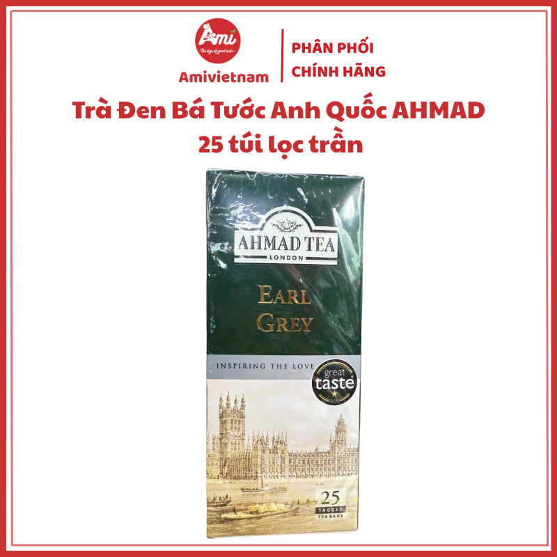 [Ahmad Tea] Trà Bá Tước Earl Grey – Hộp 50g/25 Túi Lọc Trần