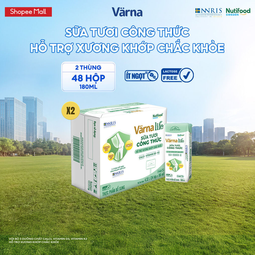 [LIVESTREAM PEWPEW] Combo 2 Thùng 24 hộp Varna Life STCT hỗ trợ xương khớp chắc khỏe (Xanh) ( 48 hộp