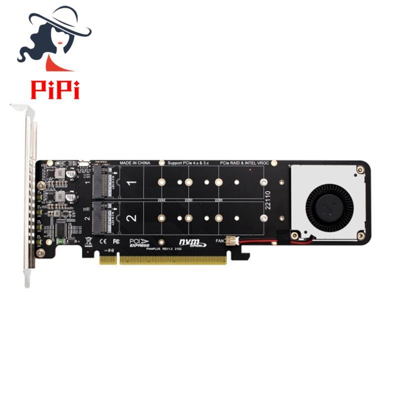 Thẻ chia đôi NVME PCI-E X16 PCI-E X16 PCI-E X16 sang M.2 M-Key NVME X4SSD Bộ chuyển đổi thẻ mở rộng