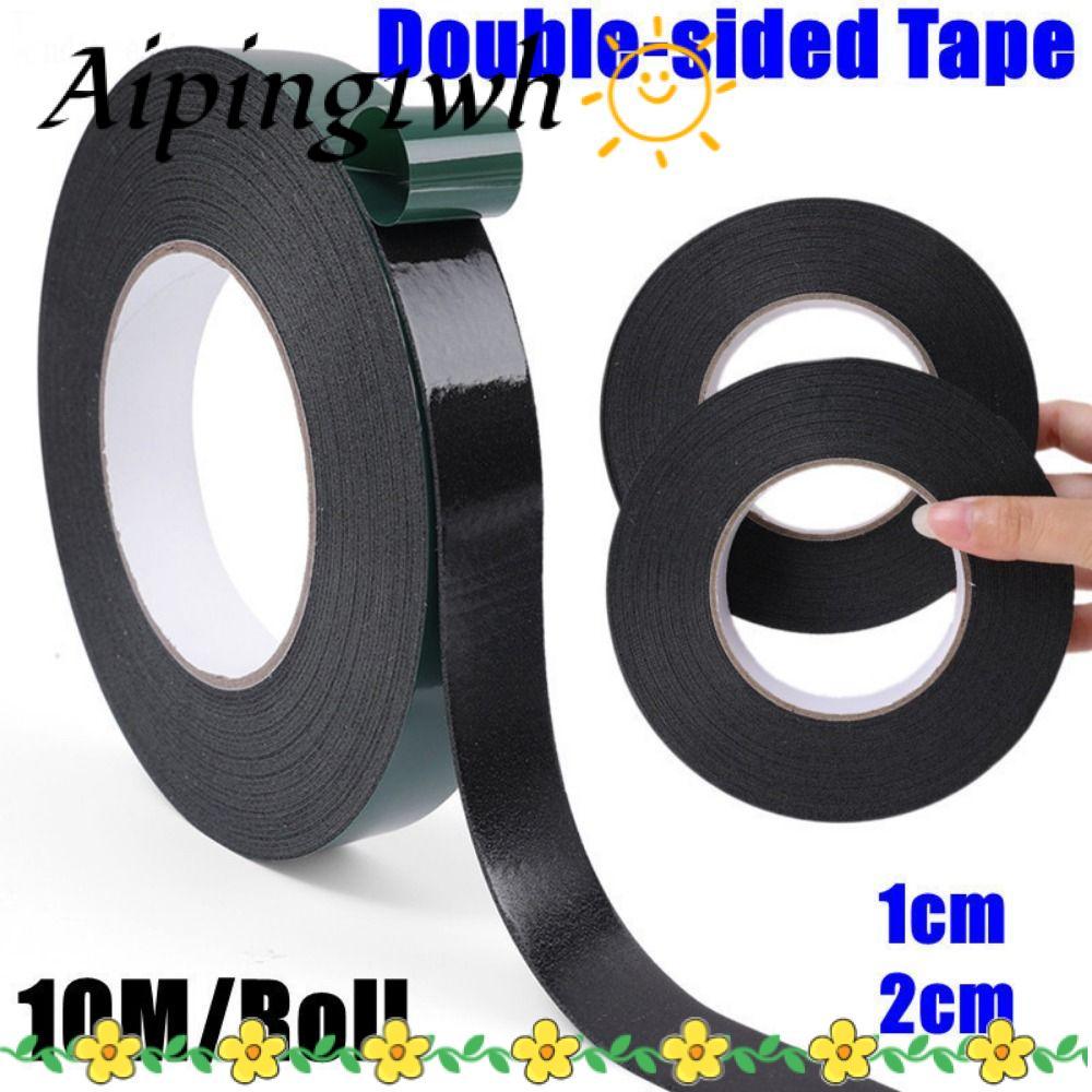 AIPING 10M / Cuộn Băng keo hai mặt, Dải xốp xanh Phim đen PE Foam Tape, Bền 10 / 20mm Chiều rộng đa 