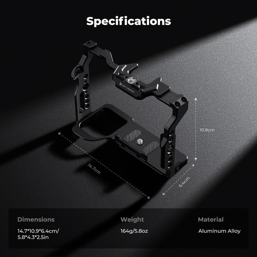K & F CONCEPT full camera lồng thỏ cho máy ảnh Sony A7M5 / A7M4 / A7R5 / A7M3 / A7R3