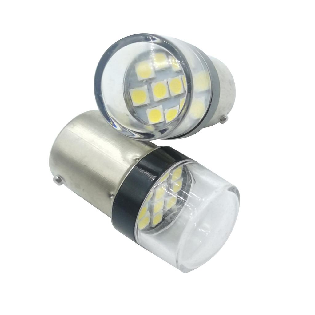 Đèn led ô tô Tín hiệu rẽ 1156 1157 3030 10smd Đèn phanh xe máy Ống kính đèn LED nổi bật Đèn hậu