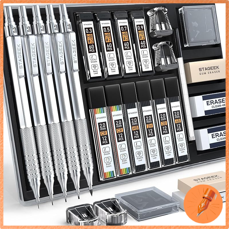 LIFT+ 0.5mm Mechanical Pencil White  
LIFT+ 0.5mm Mechanical Pencil Black