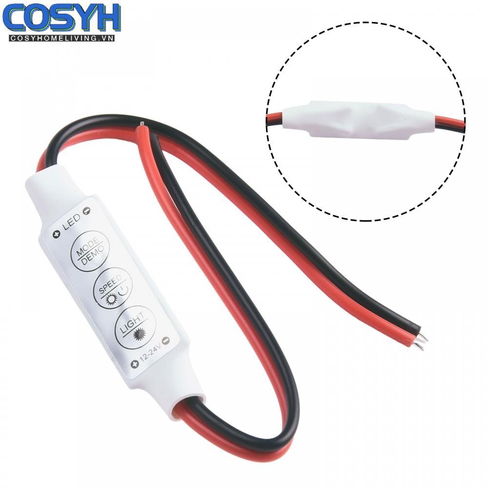 <cosyh>12V Mini 3 Keys Single Color LED Controller Brightness Dimmer For Led 3528 5050