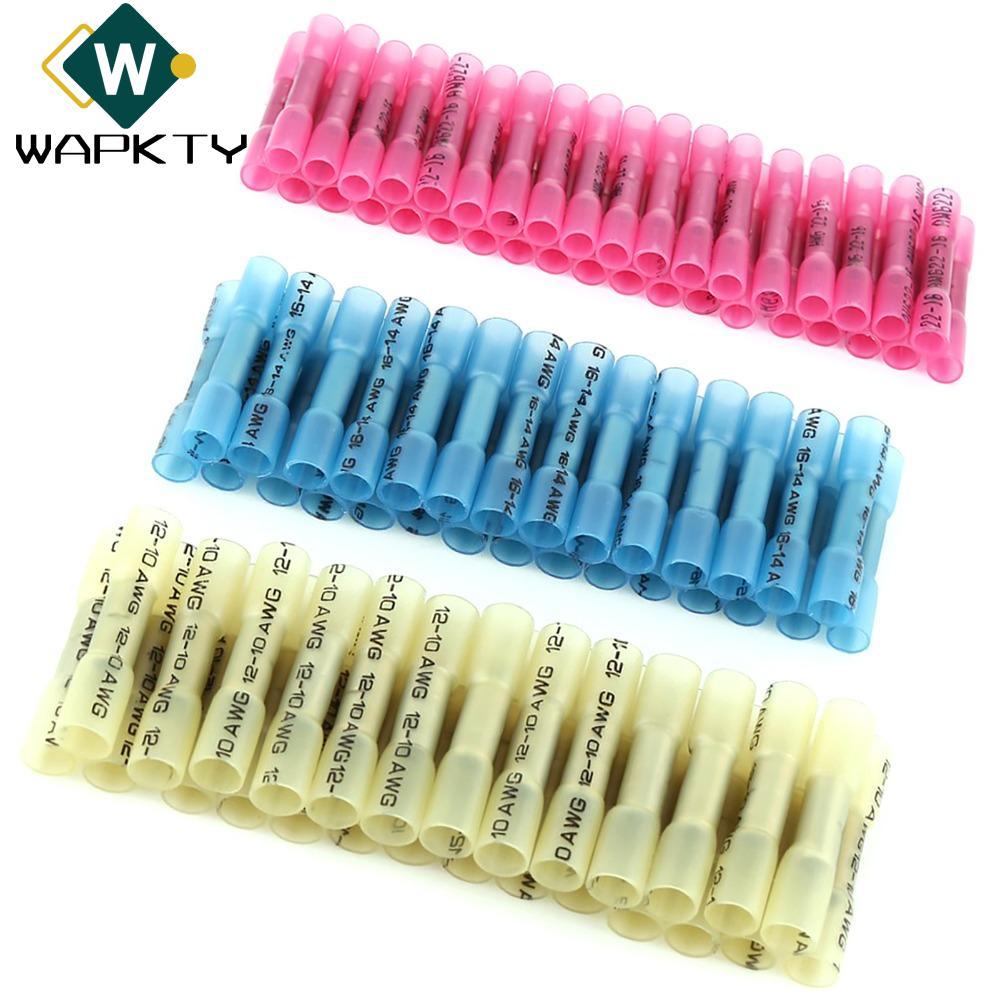 Đầu nối mông WAPKTY 300 chiếc, Đầu nối dây co nhiệt 22-16AWG / 16-14AWG / 12-10 AWG, Đầu nối điện kế