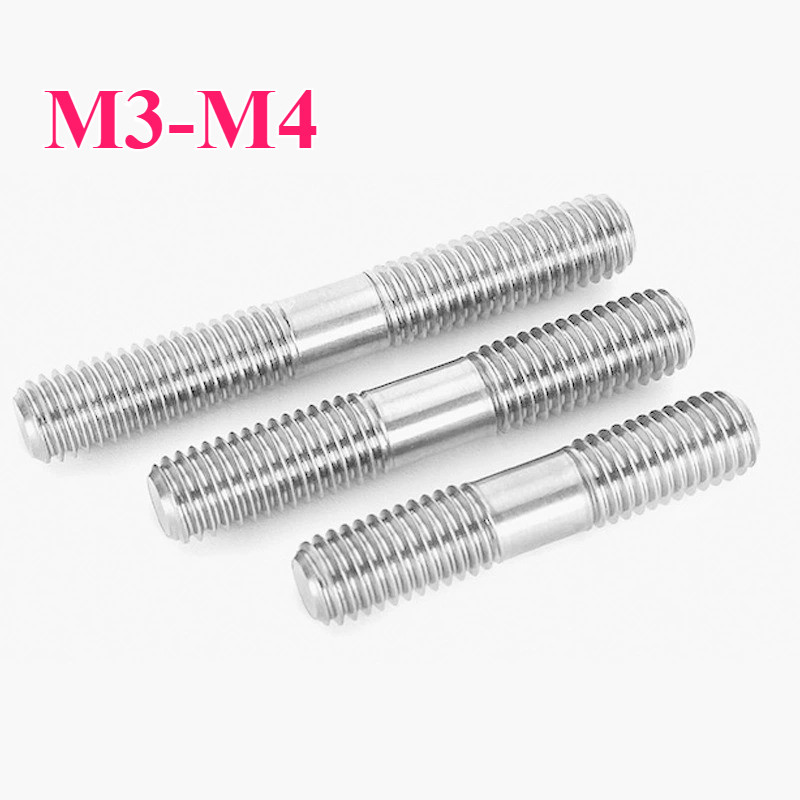 Bulong 2 đầu ren, Guzong/ Inox 304/ m3-m4 [SY9]