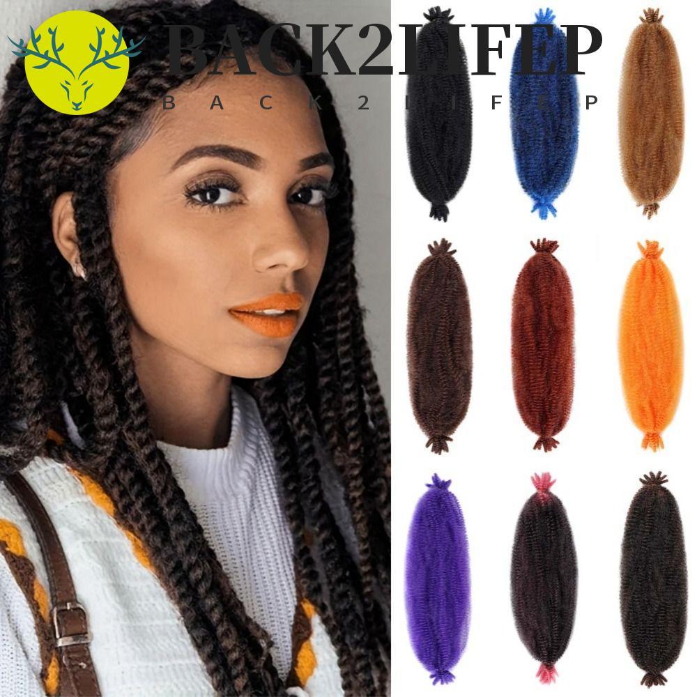 BACK2LIFEP 8 Dây Marley Twist Braiding Hair, Tổng Hợp 24 Inch Locs Springy Twist Hair, DIY Hair Exte