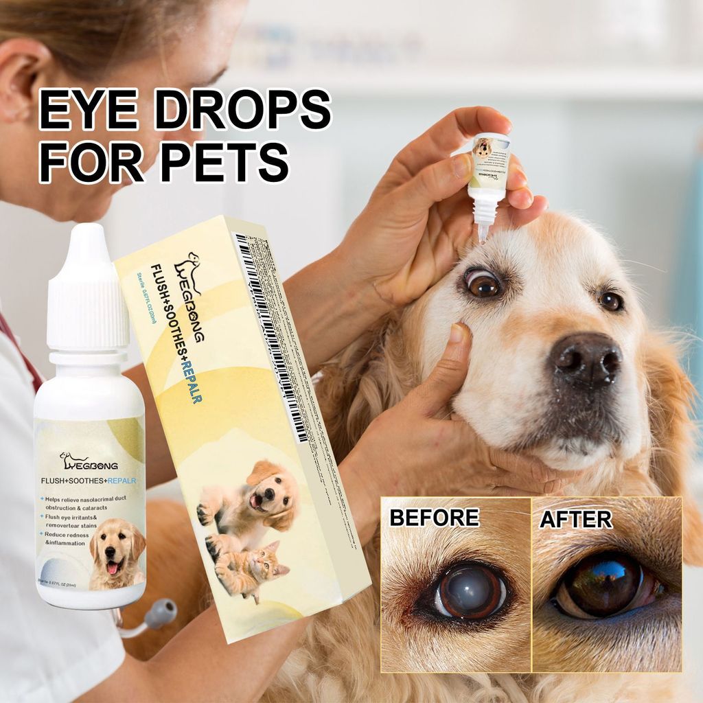 Yegbong Pet Eye Drops Dog Cat Eye Gentle Cleaning Tears Eye Wax Pet Care Eye Drops Eye DYY05