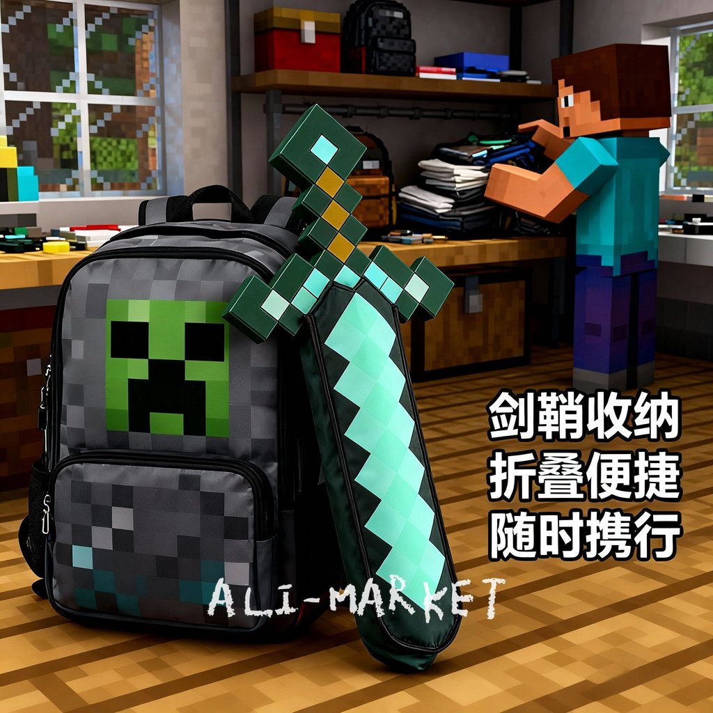 Minecraft Ô Hàng Hóa Kim Cương Thanh Kiếm Nắng Ô Che Nắng Sáng Tạo Ô Kép Giá Trị Cao Thế Giới Của Tô