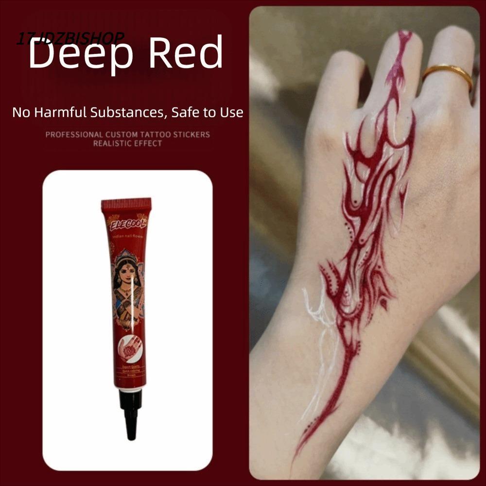 17JDZBISHOP Henna Tattoo Cream, Dễ sử dụng Tạm thời Henna Paste Cone, Henna Tattoo Cream Đen Nâu Bán