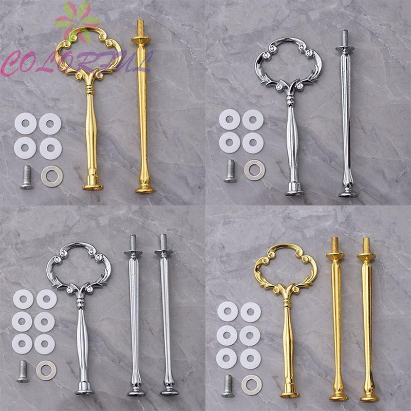 Plate stand Handle Stick 1pc 2/3 layers Birthday Zinc alloy Decoration